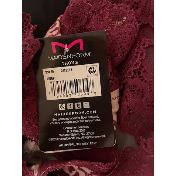 Maidenform & Jenni 2 Pack Thong Panty XXL (11-AL) - Picture 4 of 8